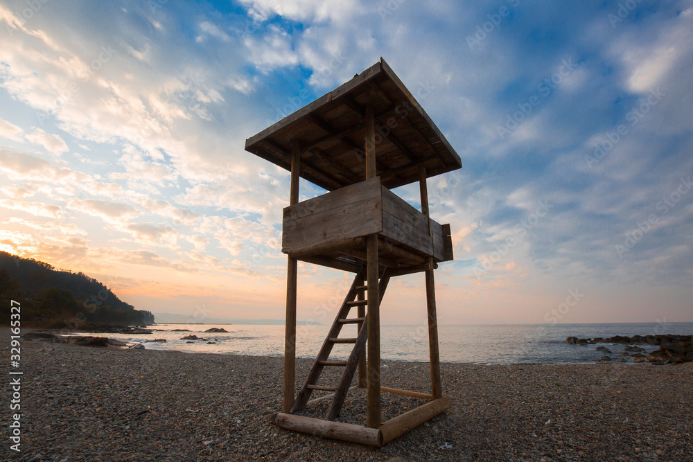 coast guard shack with sky and sea views coast guard shack with sky and sea views