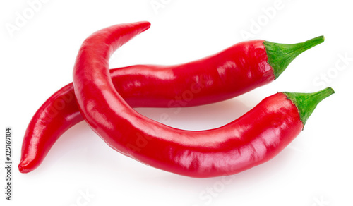 Chili pepper on white background