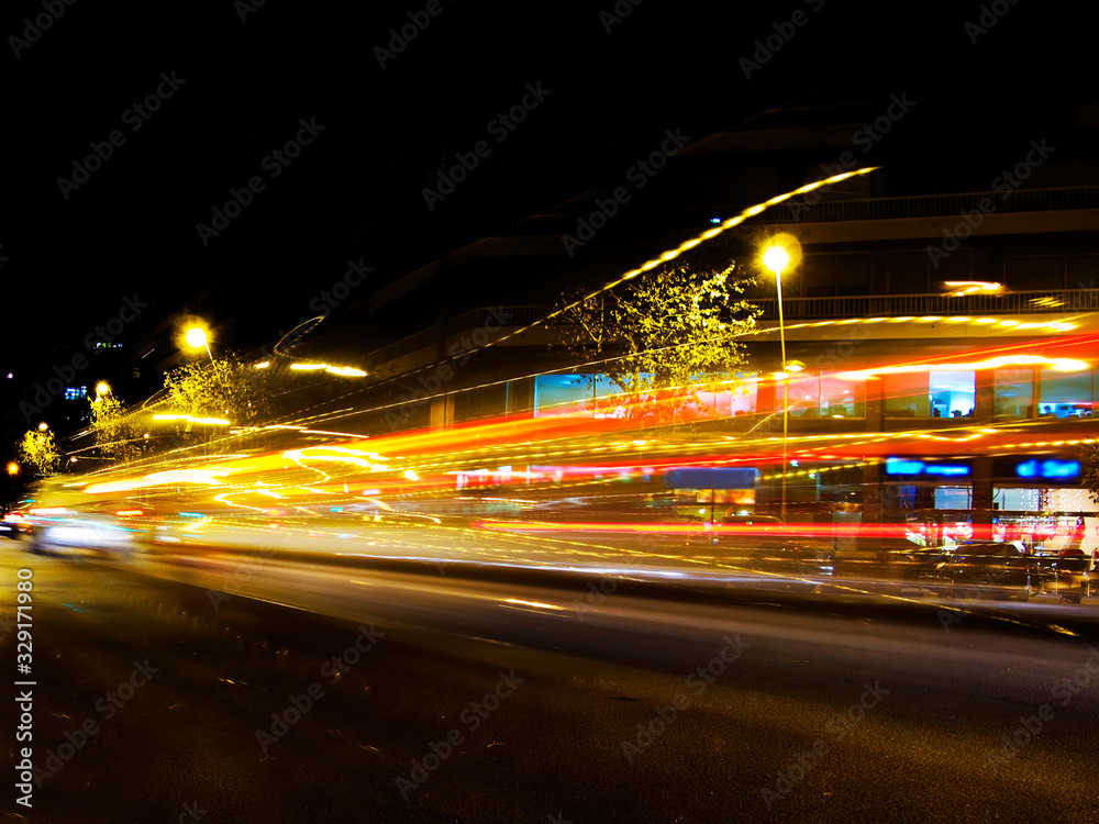 Traffic lights blur