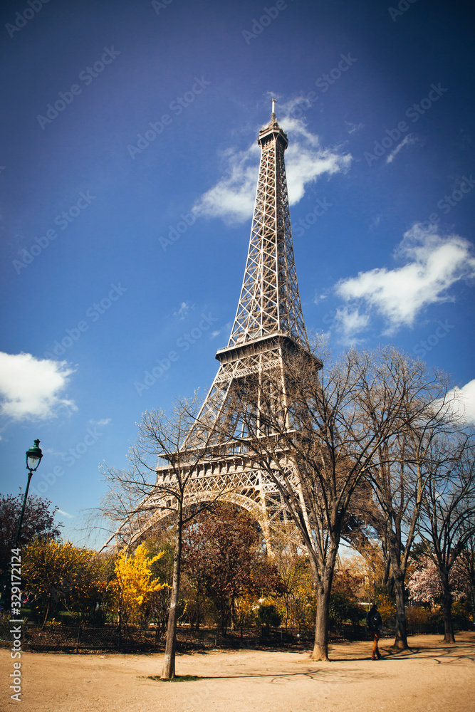 eiffel tower Paris France travel background