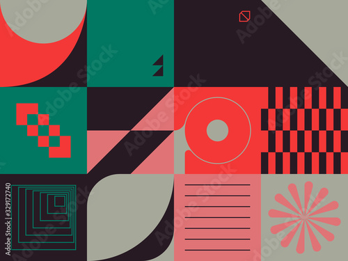 Brutalism Design Abstract Vector Pattern