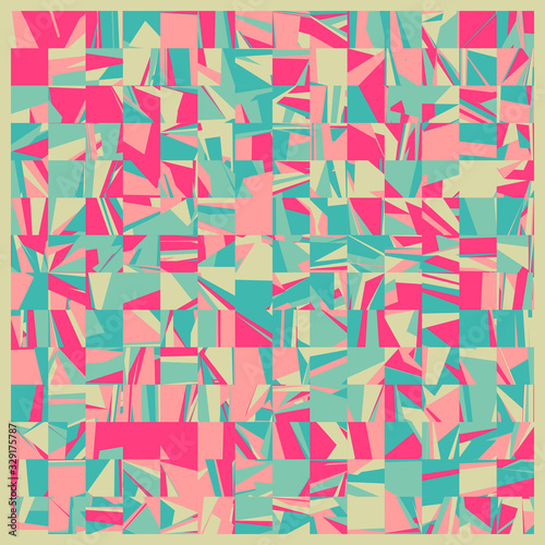 Abstract Random Color Poligones Generative Art background illustration