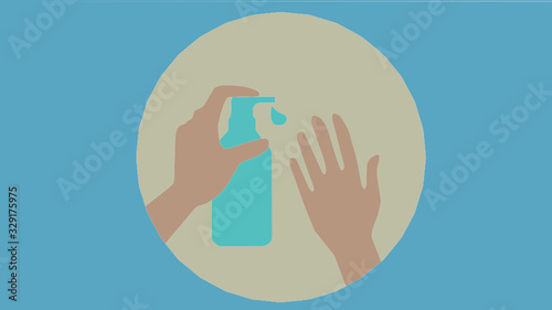 disinfection hands