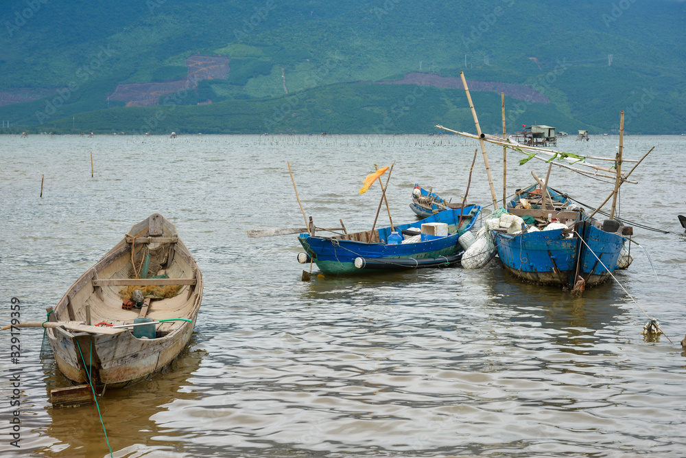 Rowboats in Lap An Lagoon, Hue, Vietnam