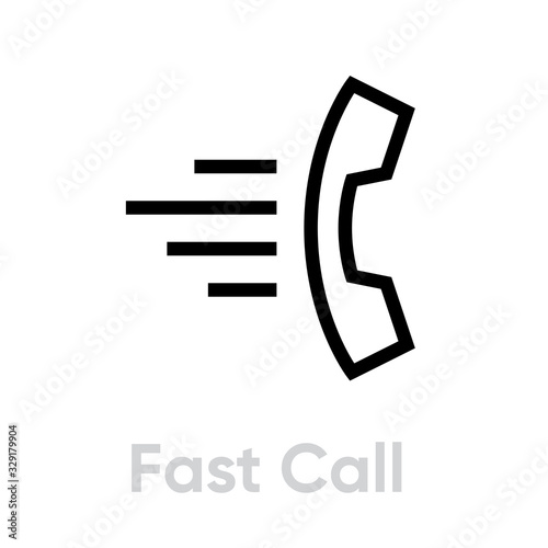 Wallpaper Mural Fast Call icon. Editable line vector Torontodigital.ca