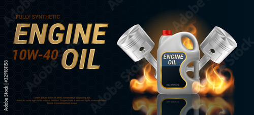 Engine Oil Advertising Template  