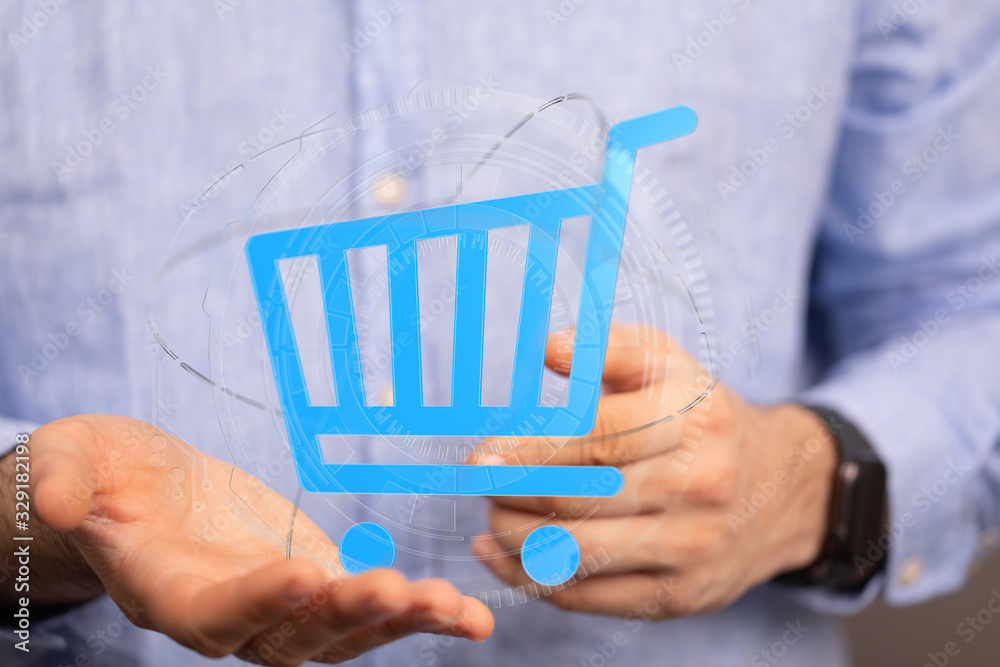 Fototapeta premium shopping cart