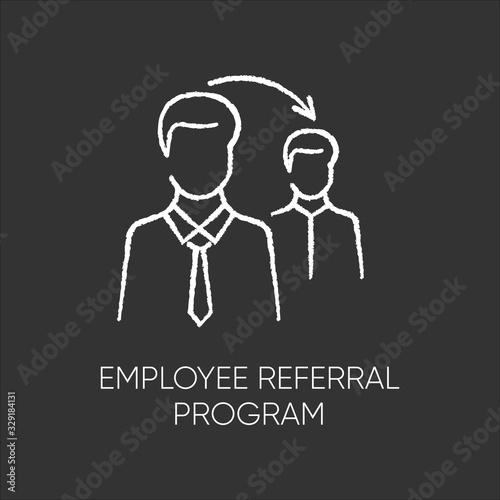 Employee referral program flat design long shadow glyph icon. Professional corporate workforce search, referal recruitment. Effective workers hiring strategy. Silhouette RGB color illustration