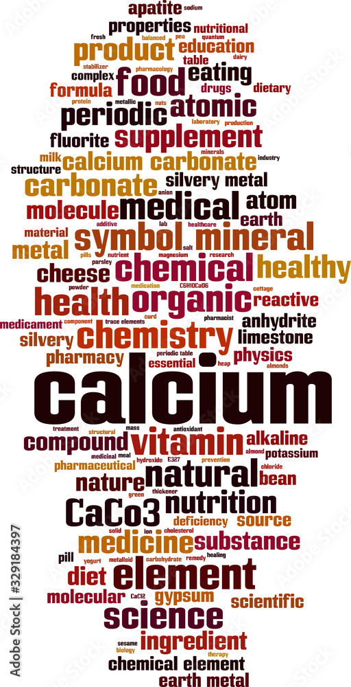 Obraz premium Calcium word cloud