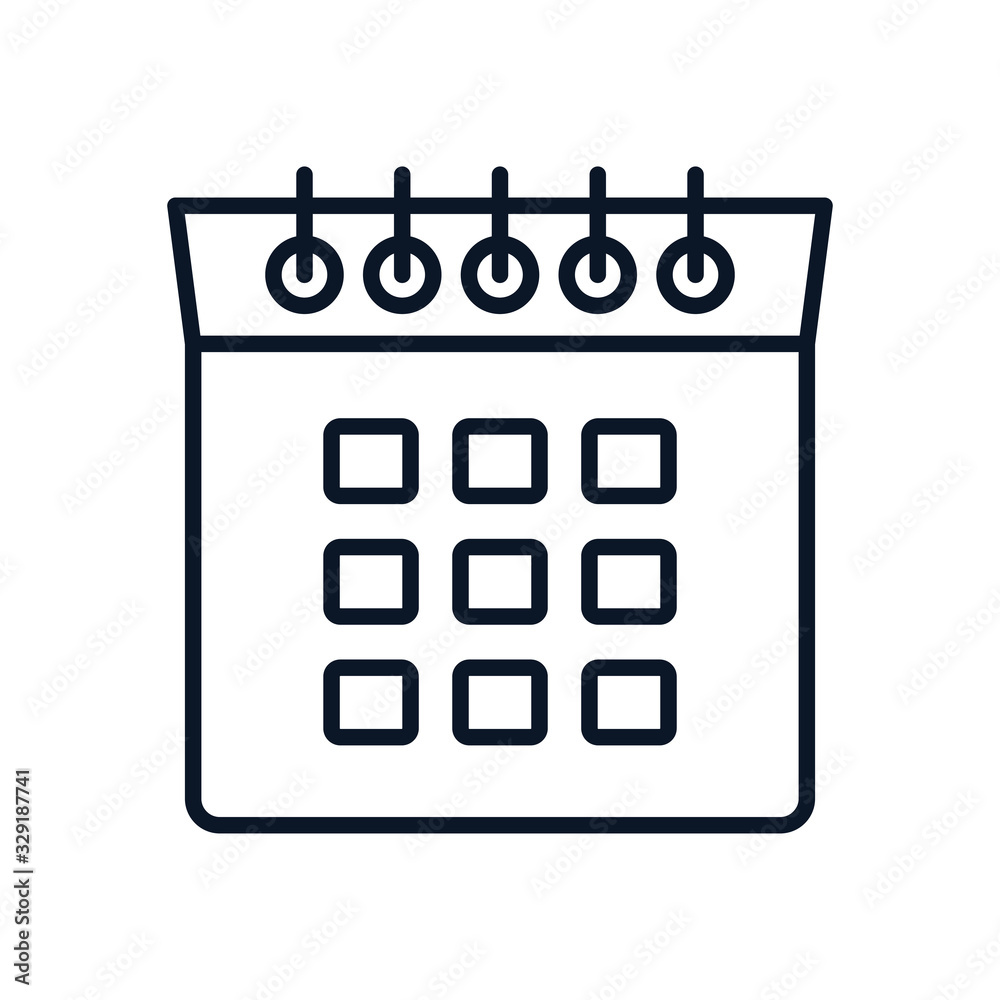 Isolated calendar line style icon vector design Isolated calendar line style icon vector design