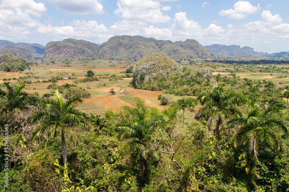 Scenic view of Vinales valley, Cuba