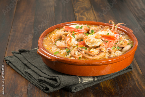 Foto Arroz caldoso con marisco