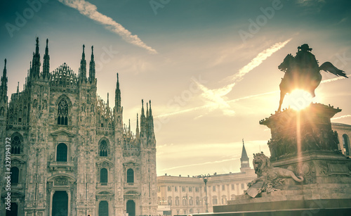 Milan duomo in sunlight