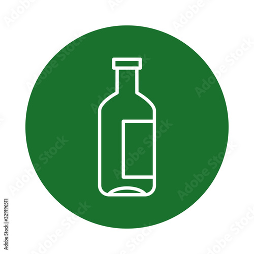 drink bottle block style icon vector design