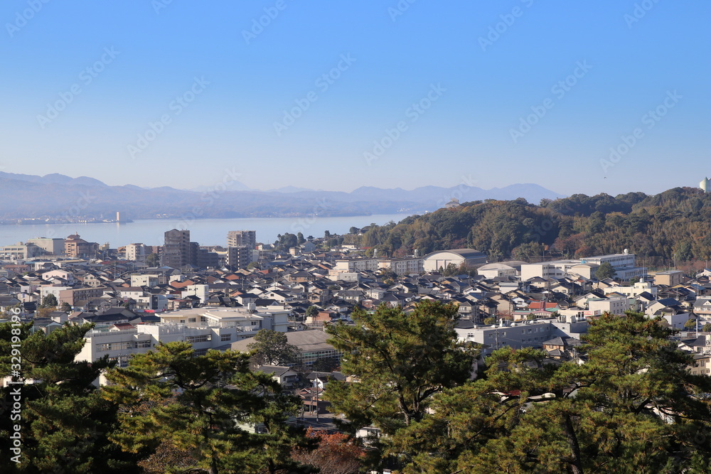 松江城から見た松江市街
