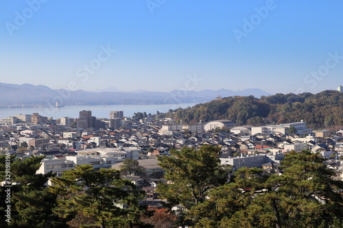 松江城から見た松江市街