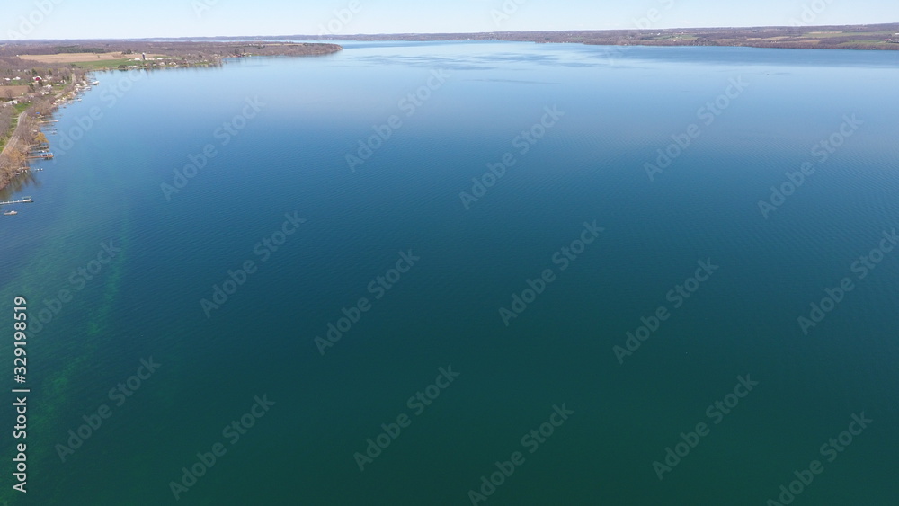 Aerial view of Cayuga Lake