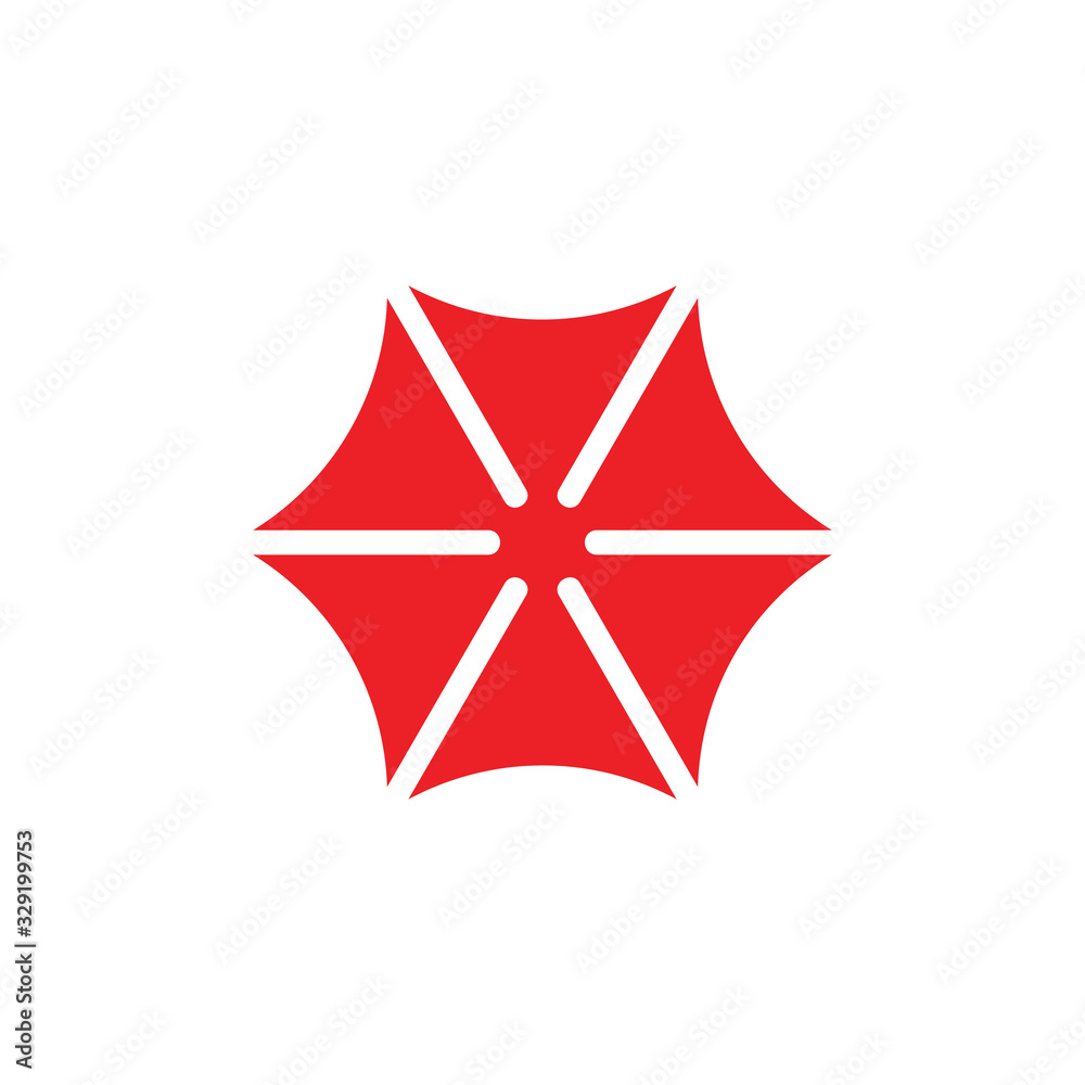 hexagonal arrows curves design logo vector