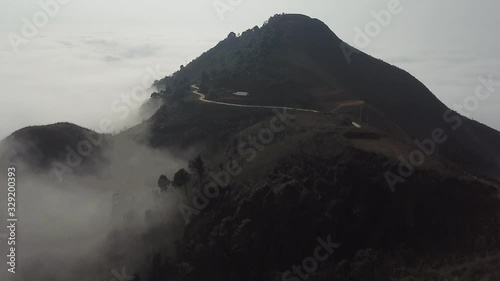 above the clouds and moutains drone aerial footage 2