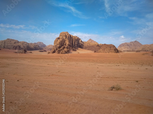 desert landscape of Wadi Rum in Jordan