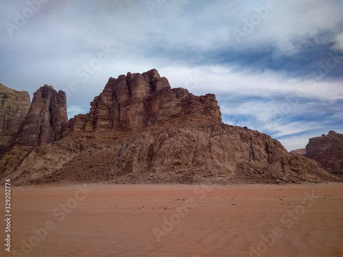 desert hills in Wadi Rum  Jordan