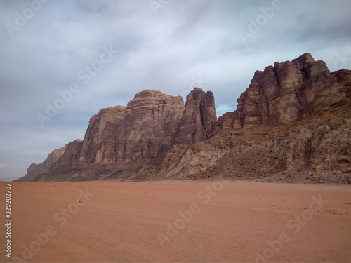 Desert mountains in Wadi Rum, Jordan
