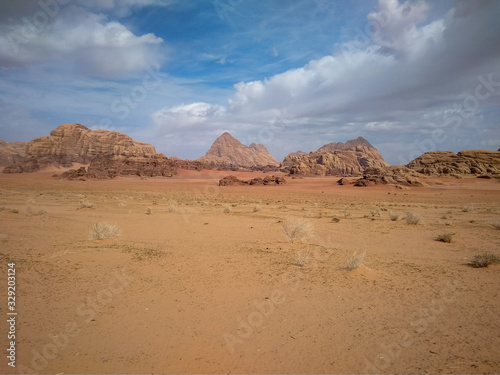 desert mountains in Wadi Rum Jordan