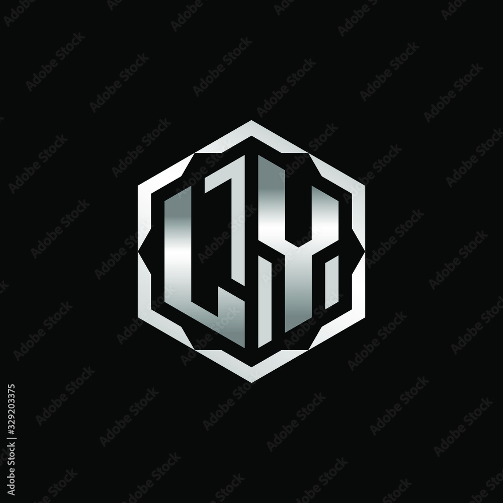Initial Letters LY Hexagon Logo Design Initial Letters LY Hexagon Logo Design