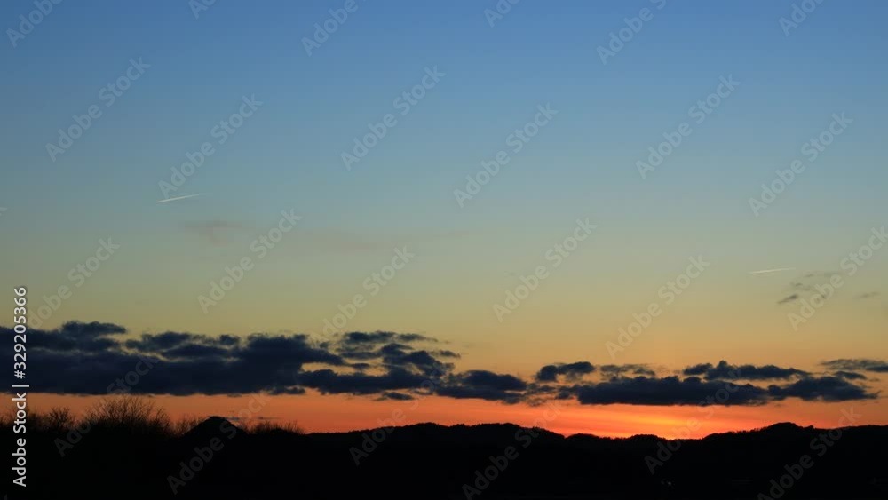 夕焼け空　美しいグラデーション
