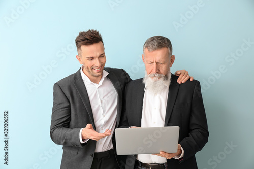 Portrait of senior man and ...