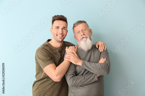 Portrait of senior man and ...