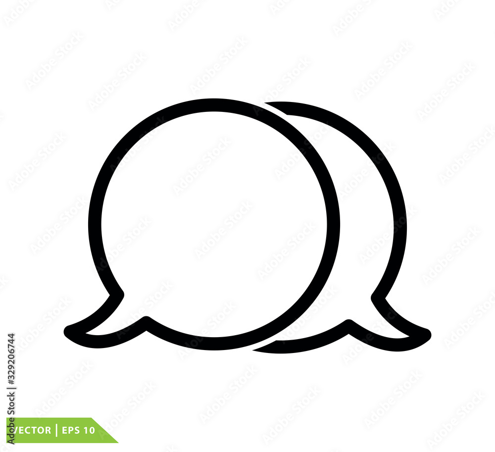 Bubble speech icon vector logo template illustration Bubble speech icon vector logo template illustration