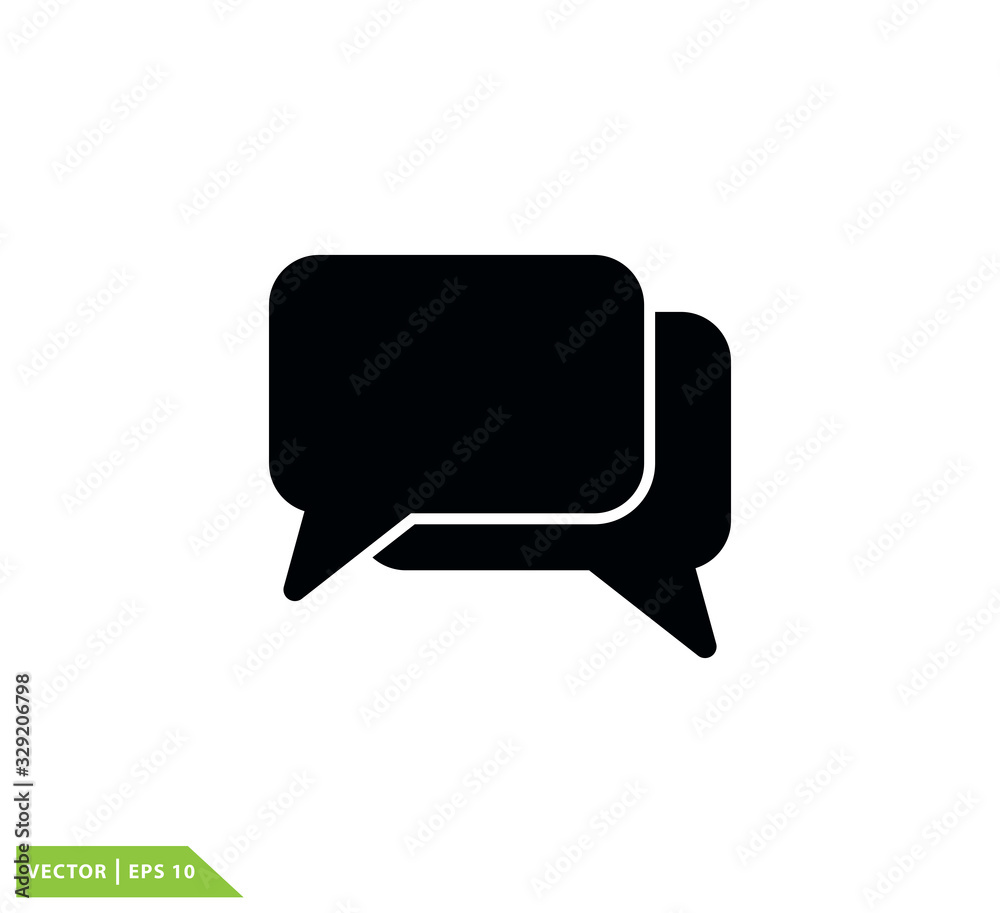 Bubble speech icon vector logo template illustration Bubble speech icon vector logo template illustration