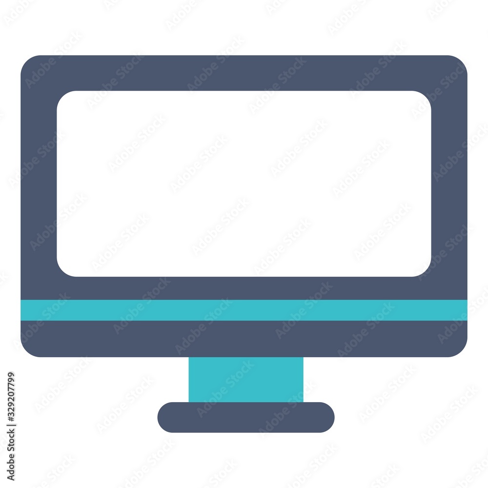 Computer display icon in flat style. PC Monitor, TV screen symbol. Computer display icon in flat style. PC Monitor, TV screen symbol.