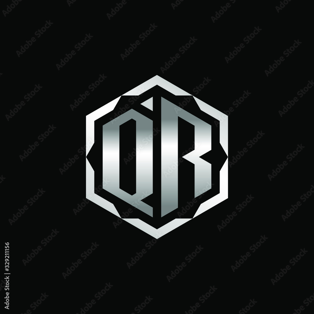 Initial Letters QR Hexagon Logo Design Initial Letters QR Hexagon Logo Design