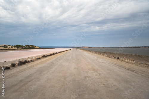 Fototapeta Naklejka Na Ścianę i Meble -  Endless road into the desert, Outback, Australia