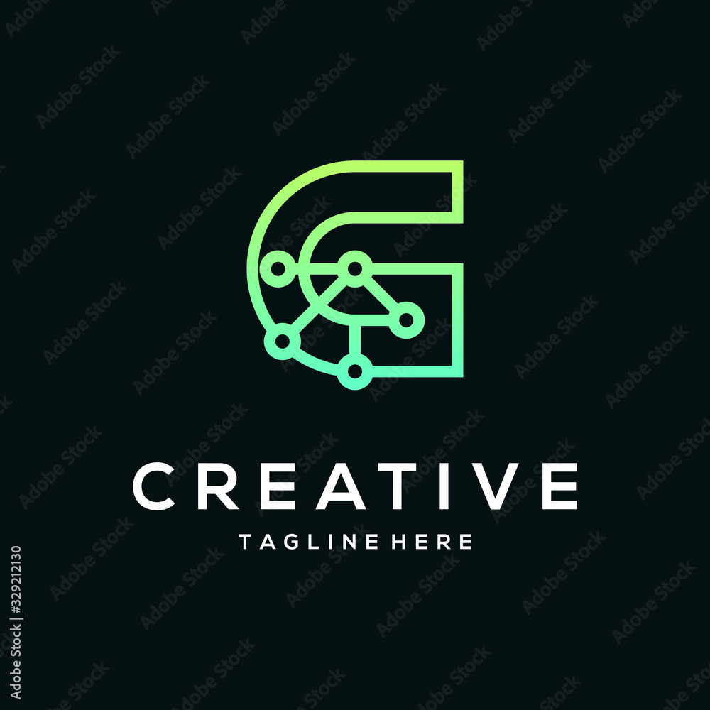 Letter G Line Circuit Modern Abstract Creative Icon Technology Logo Design Template Element Vector Letter G Line Circuit Modern Abstract Creative Icon Technology Logo Design Template Element Vector