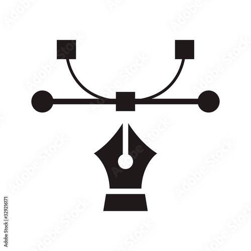 Pen tool cursor icon. Vector graphic illustration. Suitable for website design, logo, app, template, and ui. EPS 10.