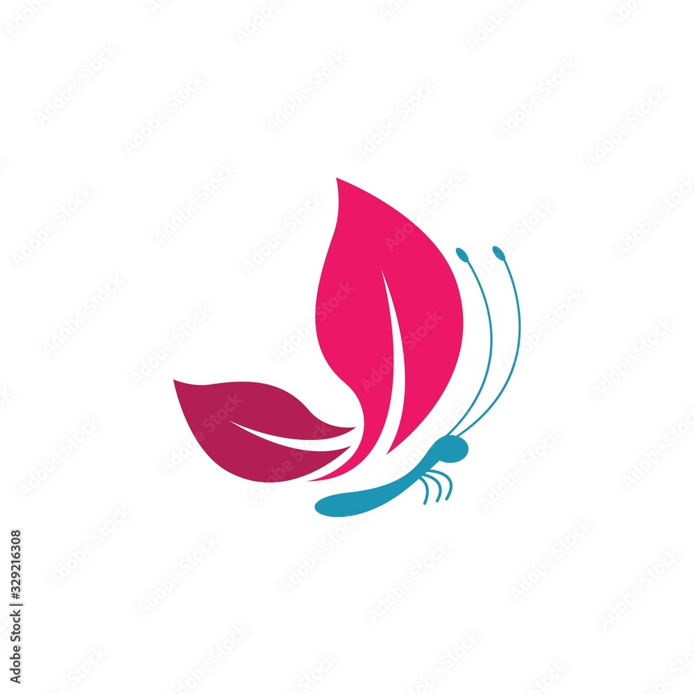 Obraz premium Beauty butterfly vector icon