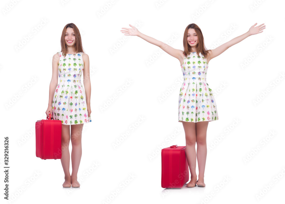 Young woman preparing for vacation Young woman preparing for vacation