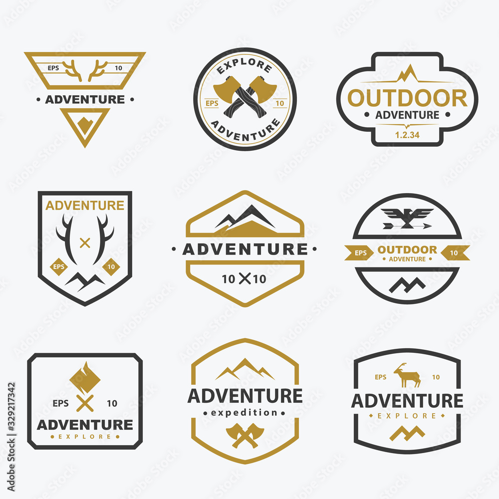Outdoor Adventure Simple Badge Collection