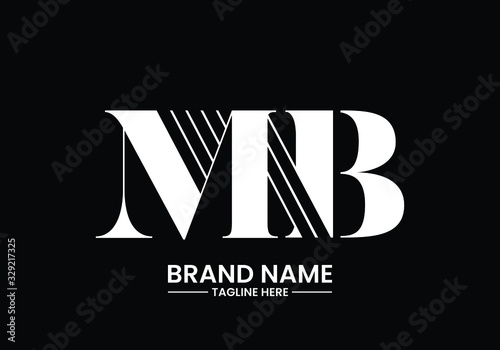 M B MB Initial Letter Logo design vector template, Graphic Alphabet Symbol for Corporate Business Identity photo