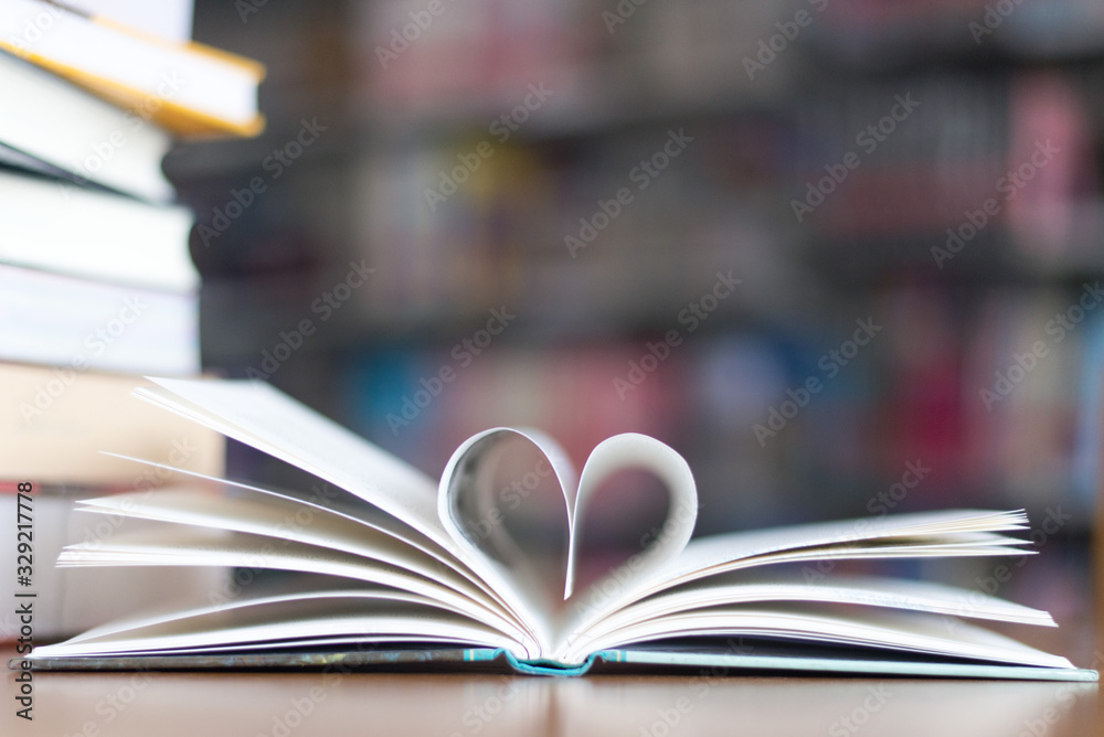 Open the book to make the heart image Open the book to make the heart image