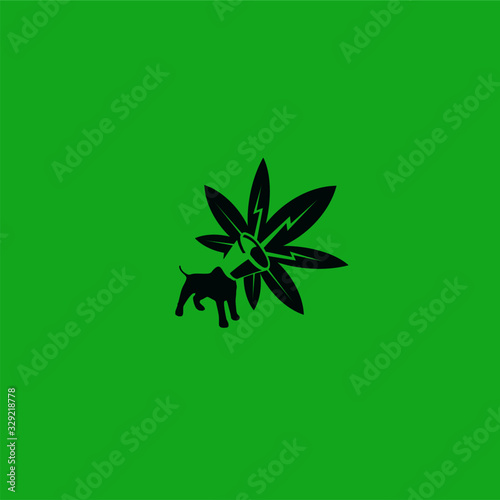 marijuana logo dog bark design cbd hemp