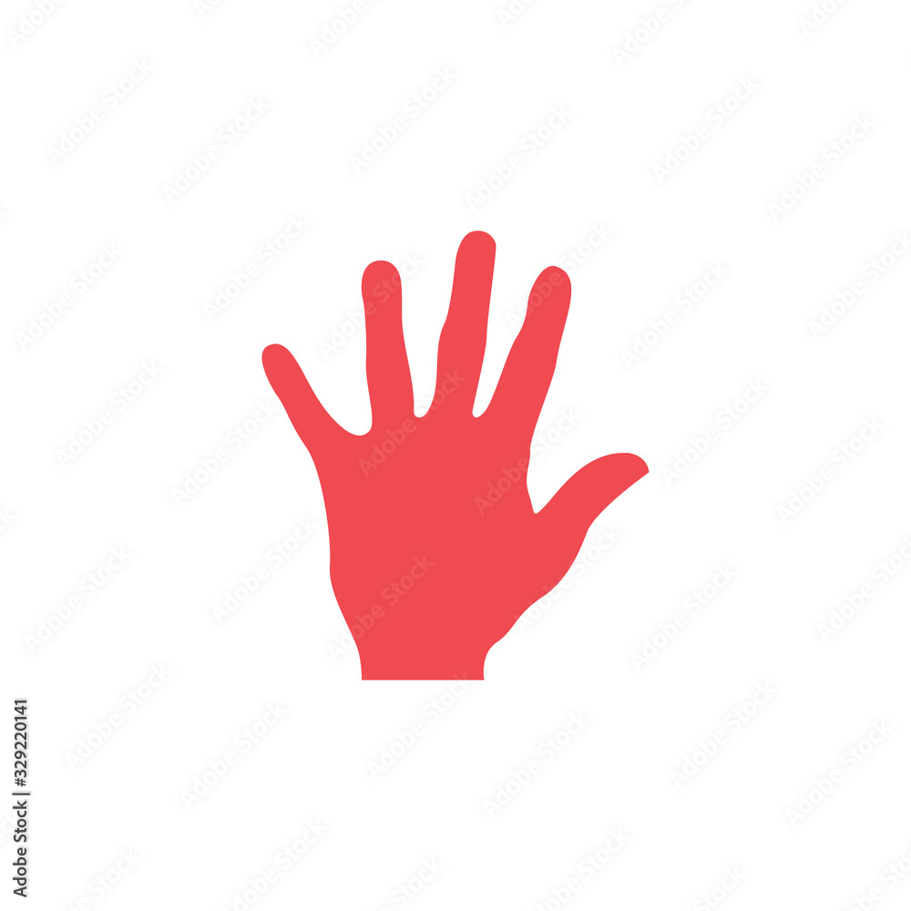 Obraz premium Palm hand graphic design template vector isolated