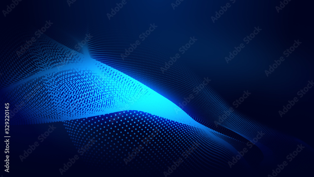 Dot blue wave light screen gradient texture background. Abstract ai technology big data digital background. 3d rendering. Dot blue wave light screen gradient texture background. Abstract ai technology big data digital background. 3d rendering.