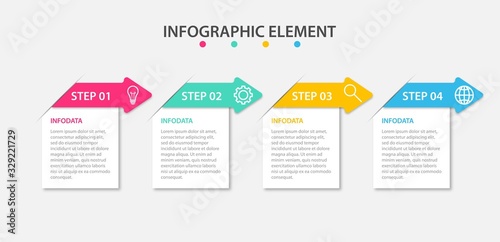 Presentation business infographic template with 4 options
