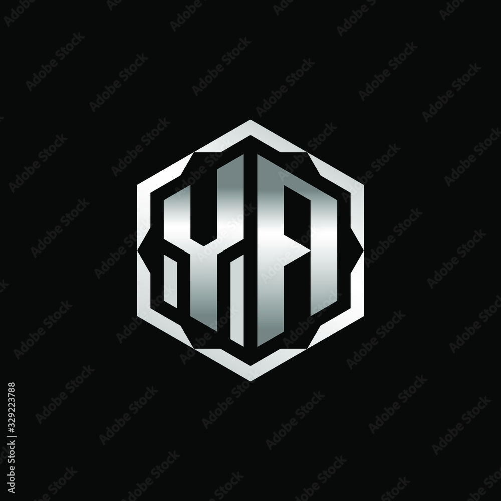 Initial Letters YA Hexagon Logo Design Initial Letters YA Hexagon Logo Design