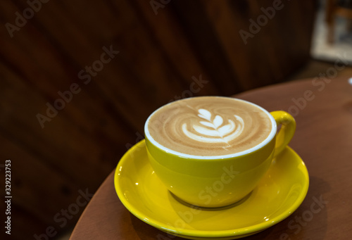 Beautiful Latte art coffee shop