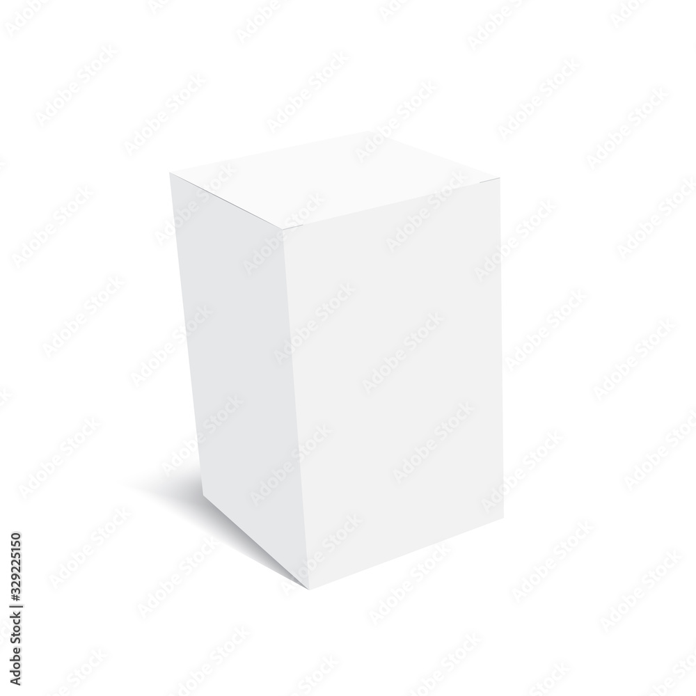 White cardboard box mock up for cosmetic. Vector White cardboard box mock up for cosmetic. Vector